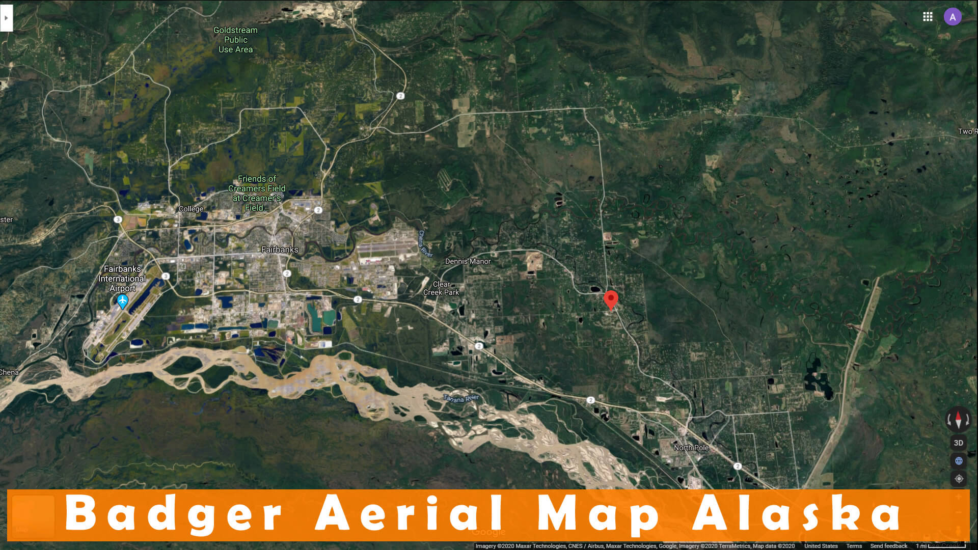 Badger Aerial Map Alaska